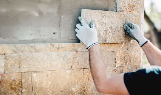 Natural stone masonry and stone veneer